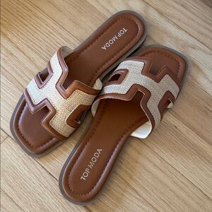 Tan & Rattan Sandal